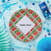 ポルトガルとポルトガルの旗のタイル状パーソナライズ商品 ペーパープレート (パーティー)