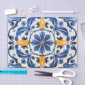 ポルトガルのかわいいタイルパターンの切り離し 薄葉紙 (クラフト)