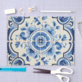 ポルトガルのかわいいタイルパターンの切り離し 薄葉紙 (クラフト)