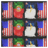ポルトガルのアメリカ国旗 ファブリック (クローズアップ)