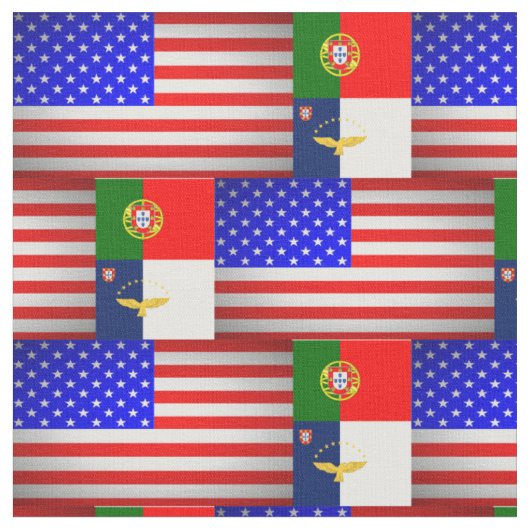 ポルトガルのアメリカ国旗 ファブリック (クローズアップ)