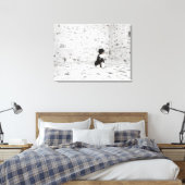 ポルトガルのウォーター・ドッグが部屋に入り キャンバスプリント (インサイチュ (寝室))