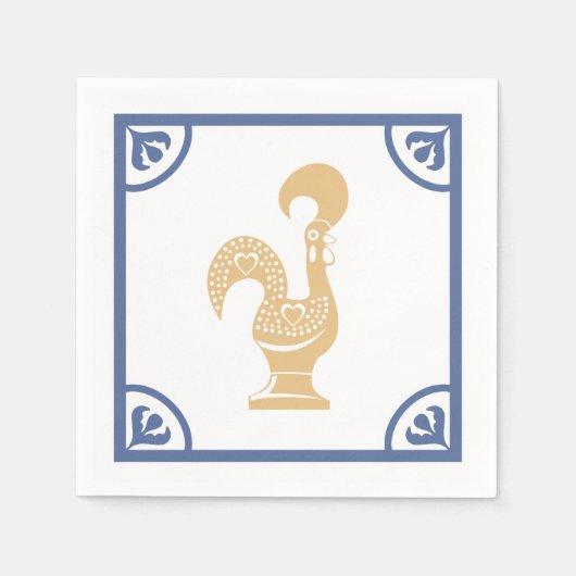 ポルトガルのオウスター紙ナプキン スタンダードカクテルナプキン (正面)