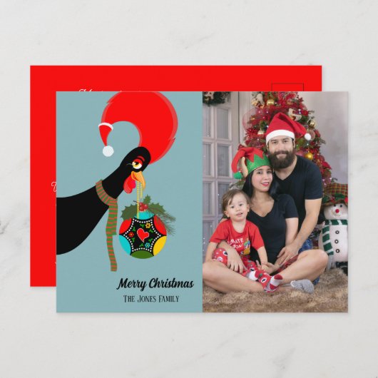 ポルトガルのオンドスタークリスマスバウブルパーティー ポストカード (正面/裏面)