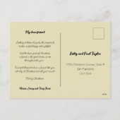 ポルトガルのオンドリとのクリスマスショッピング シーズンポストカード (裏面)