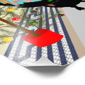 ポルトガルのオンドリとのクリスマスショッピング フォトプリント (角)