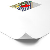 ポルトガルのオンドリとのクリスマスショッピング ポスター (角)