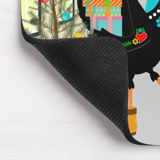 ポルトガルのオンドリとのクリスマスショッピング マウスパッド (コーナー)