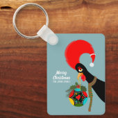 ポルトガルのオンドリとホリー・クリスマスボーブル キーホルダー (正面)