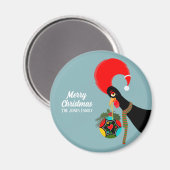 ポルトガルのオンドリとホリー・クリスマスボーブル マグネット (正面/裏面)