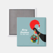 ポルトガルのオンドリとホリー・クリスマスボーブル マグネット (正面/裏面)