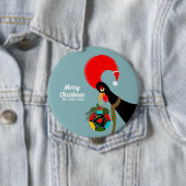 ポルトガルのオンドリとホリー・クリスマスボーブル 缶バッジ (インサイチュ)