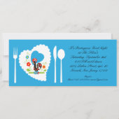 ポルトガルのオンドリと青い水玉模様 招待状 (裏面)