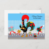 ポルトガルのオンドリのギフトとバウブルパレードのカード (正面/裏面)