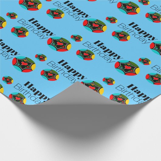 ポルトガルのオンドリの色 ラッピングペーパー (角)