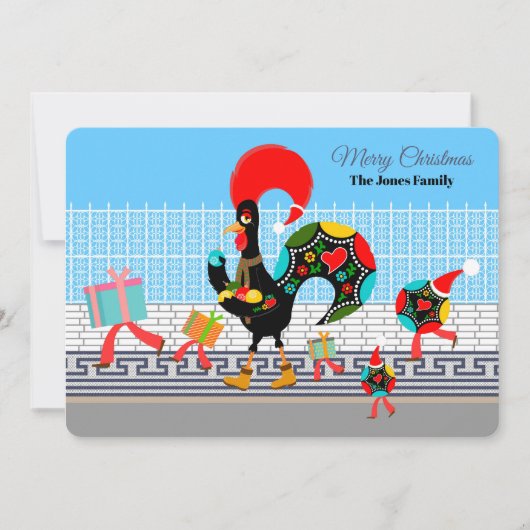 ポルトガルのオンドリの贈り物とボードパレード カード (正面)