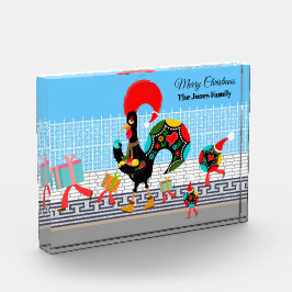 ポルトガルのオンドリの贈り物とボードパレード フォトブロック