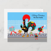 ポルトガルのオンドリの贈り物とボードパレード ポストカード (正面/裏面)