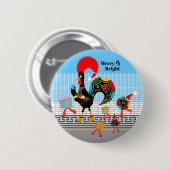 ポルトガルのオンドリの贈り物とボードパレード 缶バッジ (正面&裏面)