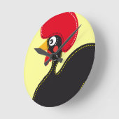 ポルトガルのオンドリ ラウンド壁時計 (傾斜)