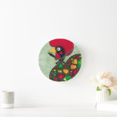 ポルトガルのオンドリ ラウンド壁時計 (ホーム)