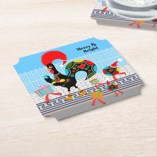 ポルトガルのオードスターフェスティバルクリスマスパレード ペーパーコースター (アングル)