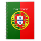 ポルトガルのカスタムな螺線形ノートのポルトガルの旗 ノートブック (正面)