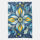 ポルトガルのキッチンタオルの水色 キッチンタオル (縦)