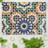 ポルトガルのキッチンタオル柄のアズレジョメディーター キッチンタオル (折り畳み)