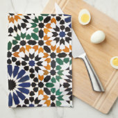 ポルトガルのキッチンタオル柄のアズレジョメディーター キッチンタオル (四つ折り)
