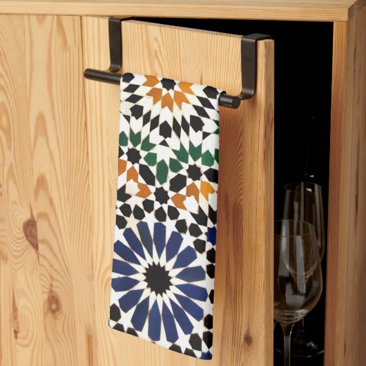 ポルトガルのキッチンタオル柄のアズレジョメディーター キッチンタオル (三つ折り)