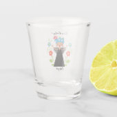 ポルトガルのキャラベル船とファドの女性シンガー ショットグラス (裏面)