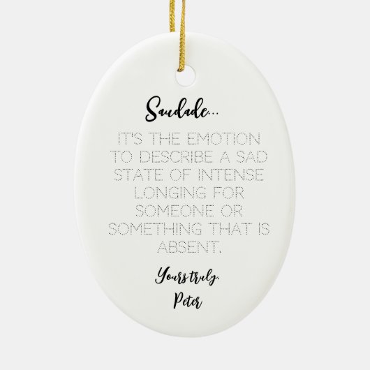 ポルトガルのキャラベル船とファドの女性シンガー セラミックオーナメント (裏面)