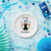 ポルトガルのキャラベル船とファドの女性シンガー ペーパープレート (パーティー)