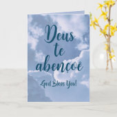 ポルトガルのキリスト教サンキューカード カード (黄色い花)