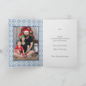 ポルトガルのクリスマスの家とオンドリの挨拶 カード (内部)