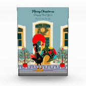 ポルトガルのクリスマスの家とオンドリの挨拶 フォトブロック (正面)