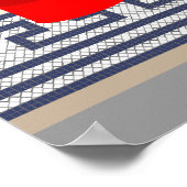 ポルトガルのクリスマスの家とオンドリの挨拶 ポスター (角)