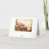 ポルトガルのクリスマス-赤および金ゴールドのつまらないもの シーズンカード (裏面)