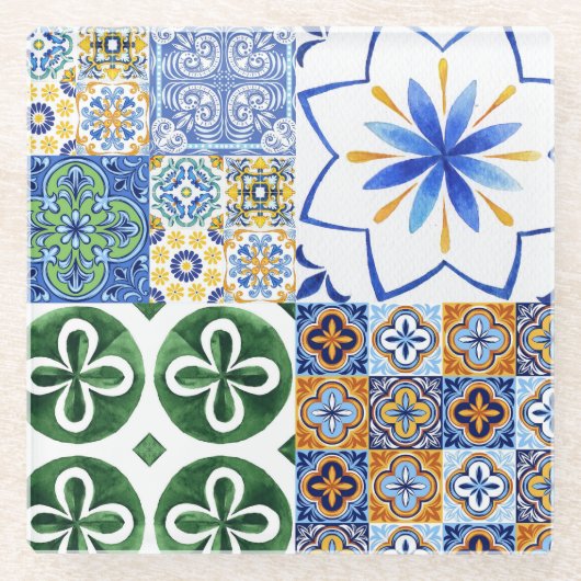 ポルトガルのコースターのタイル ガラスコースター (正面)