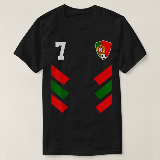 ポルトガルのサッカージャージーポルトガルサッカーのポルトガル Tシャツ (デザイン正面)