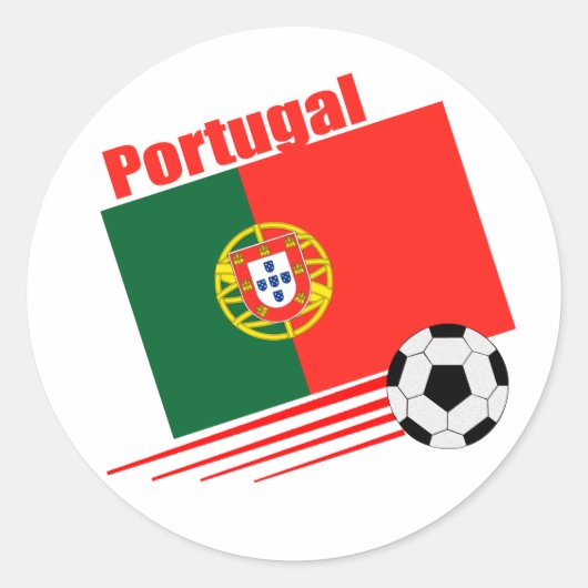 ポルトガルのサッカーチーム ラウンドシール (正面)