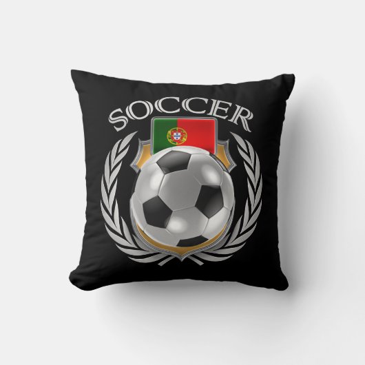 ポルトガルのサッカー2016ファンのギア クッション (正面)