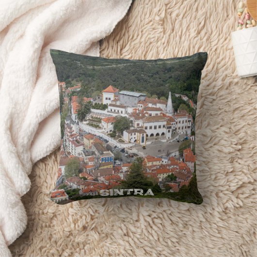 ポルトガルのシントラにある上からシントラの宮殿 クッション (ブランケット)