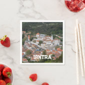 ポルトガルのシントラにある上からシントラの宮殿 スタンダードカクテルナプキン (インサイチュ)