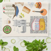 ポルトガルのシンボル旅行愛好家 キッチンタオル (折り畳み)