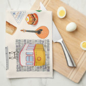 ポルトガルのシンボル旅行愛好家 キッチンタオル (四つ折り)