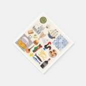 ポルトガルのシンボル旅行愛好家 スタンダードカクテルナプキン (角)