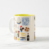 ポルトガルのシンボル旅行愛好家 ツートーンマグカップ (正面左)