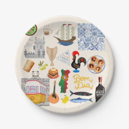 ポルトガルのシンボル旅行愛好家 ペーパープレート